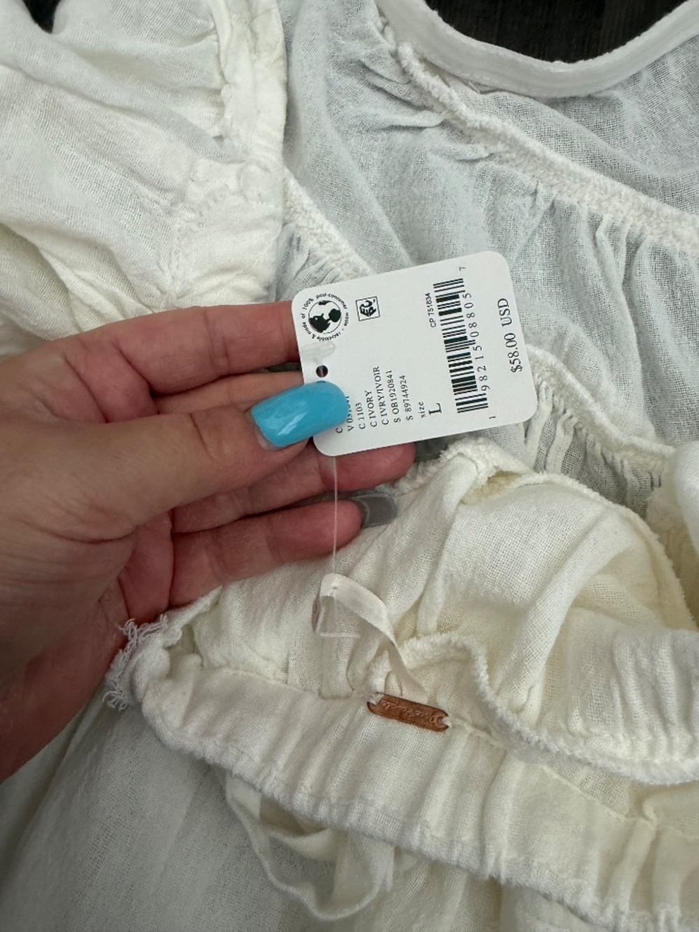 NWT Free People Cha Cha Top Skirt Convertible White Sz Large - Picture 4 of 5
